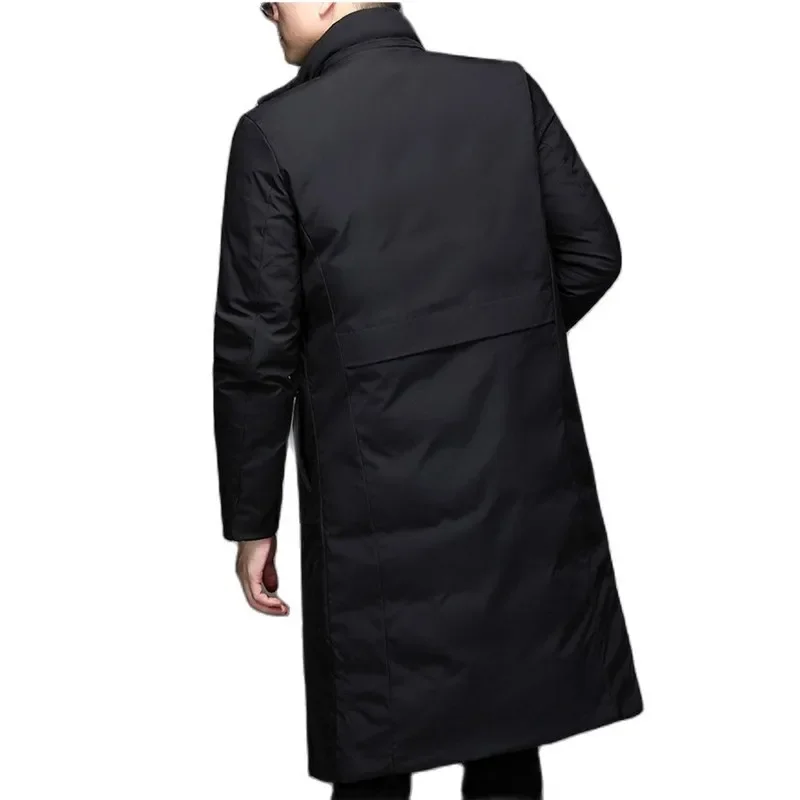 Parka longue à capuche pour hommes, coupe-vent chaud, manteau optique décontracté, haute qualité, mode hivernale, 5XL