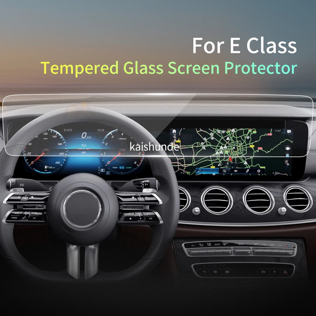 Car Sticker Screen Protector Carplay For Benz E Class 2023 Tempered Glass Protective Film Navigation Automotive Auto Accessories