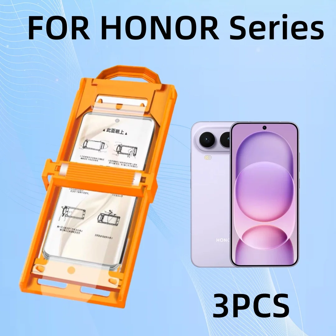 

3Pcs For Honor Magic Series 7 6 pro Honor 90 100 300 400 Ceramic Film Screen Protector Kit Ultra Clear Non-Tempered Glass for