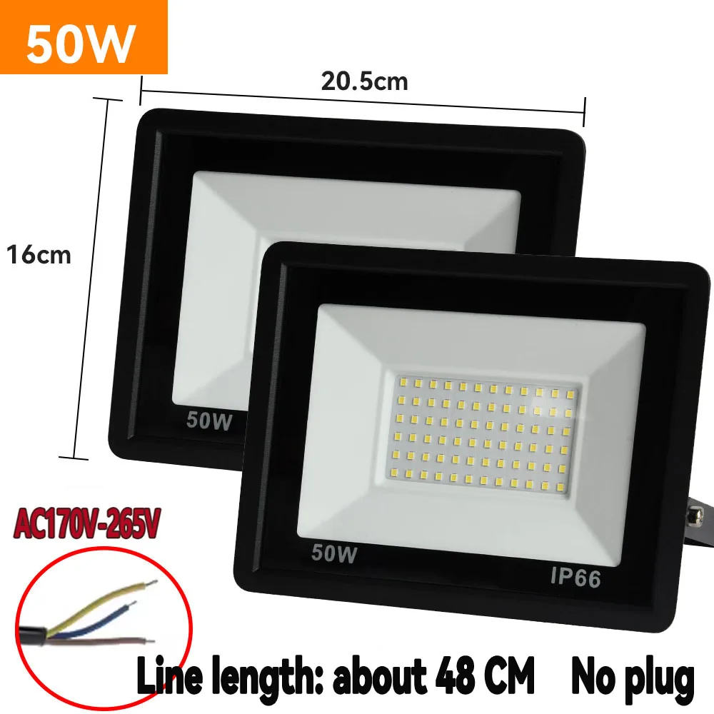 200W/100W Arbeitsleuchten mit Ständer IP66 Wasserdicht Outdoor LED Tragbarer Flutlichtstrahler Einstellbar für Baustelle Garage Werkstatt