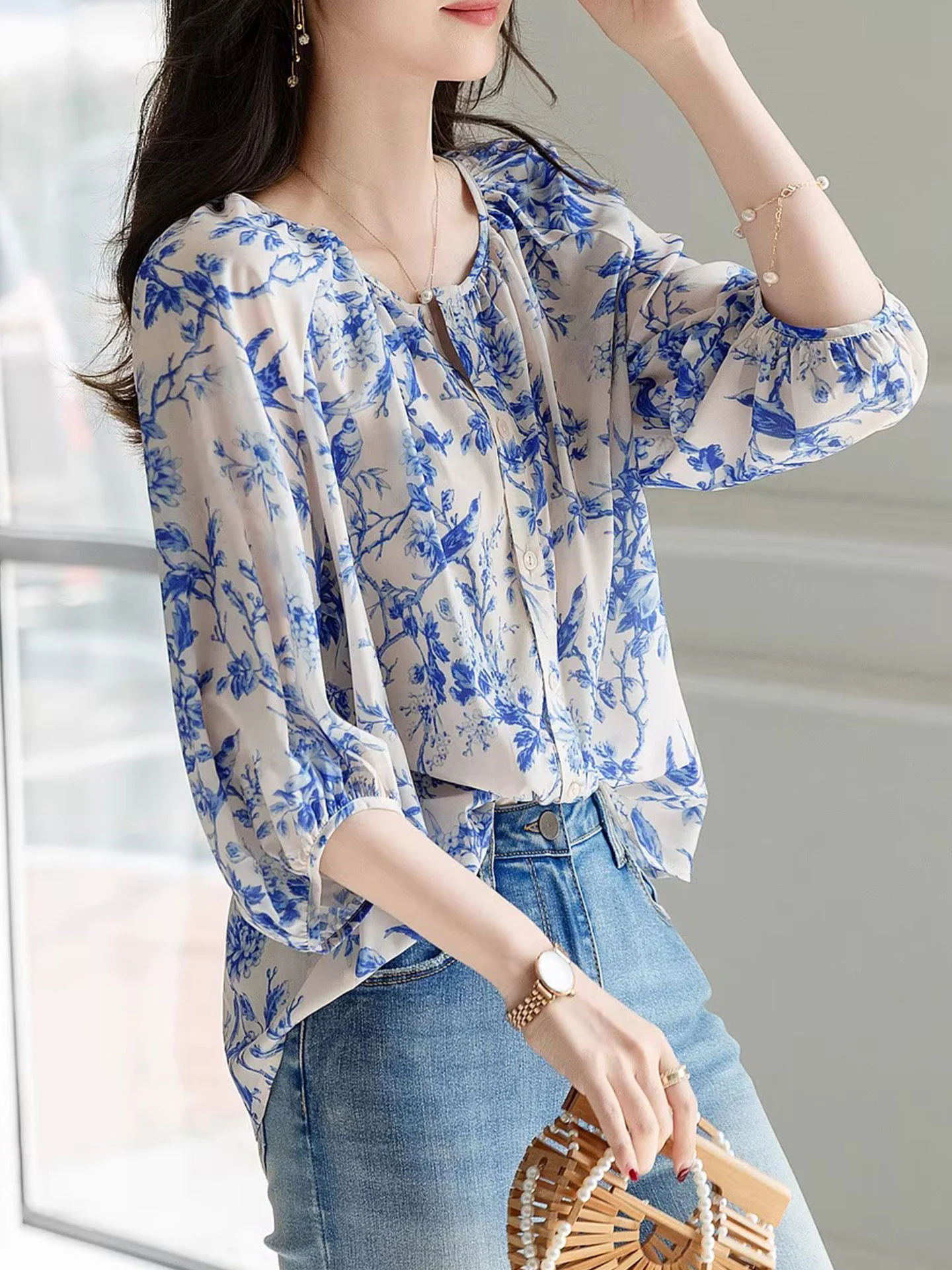 

Элегантный женский кардиган на одной пуговице, модный, изысканный, в корейском стиле, прямого кроя, из шелка