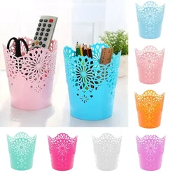 1PC Multifunctional Flower Plant Pot Makeup Brush Storage Boxes Pen Pencil Pot Holder Container Office Desk Storage Organizer