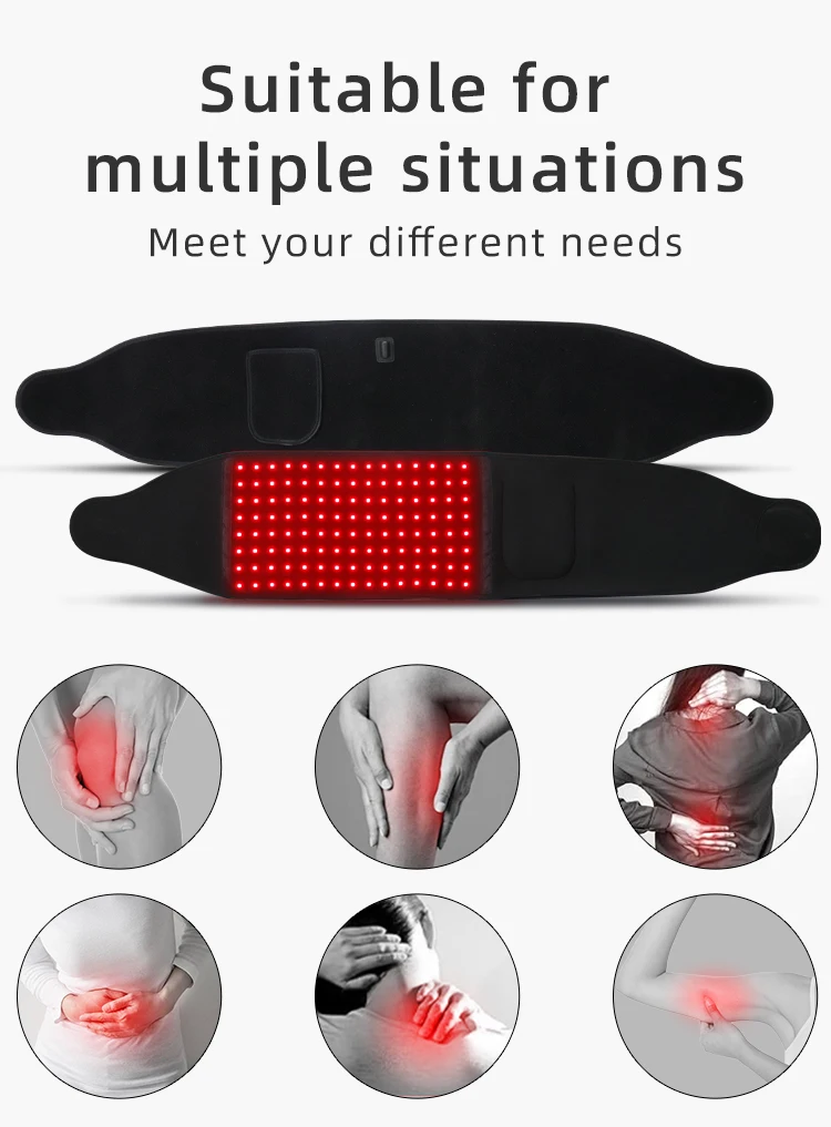 LED Red Belt Suitable for Multiple Situations, 3-in-1 Red light Chip, Well-designed and Versatile, Double Spectrum skin care