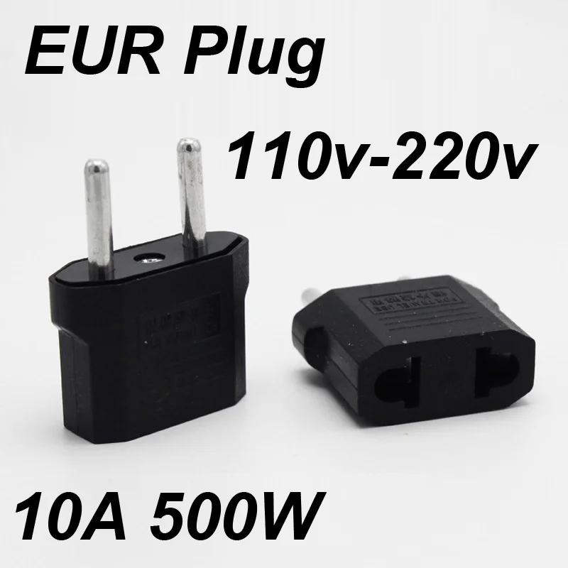 Adaptador de corriente de 1/10 piezas, enchufe europeo, americano, australiano, europeo, internacional, Americano, Europeo, europeo, Europeo, cargador de viaje