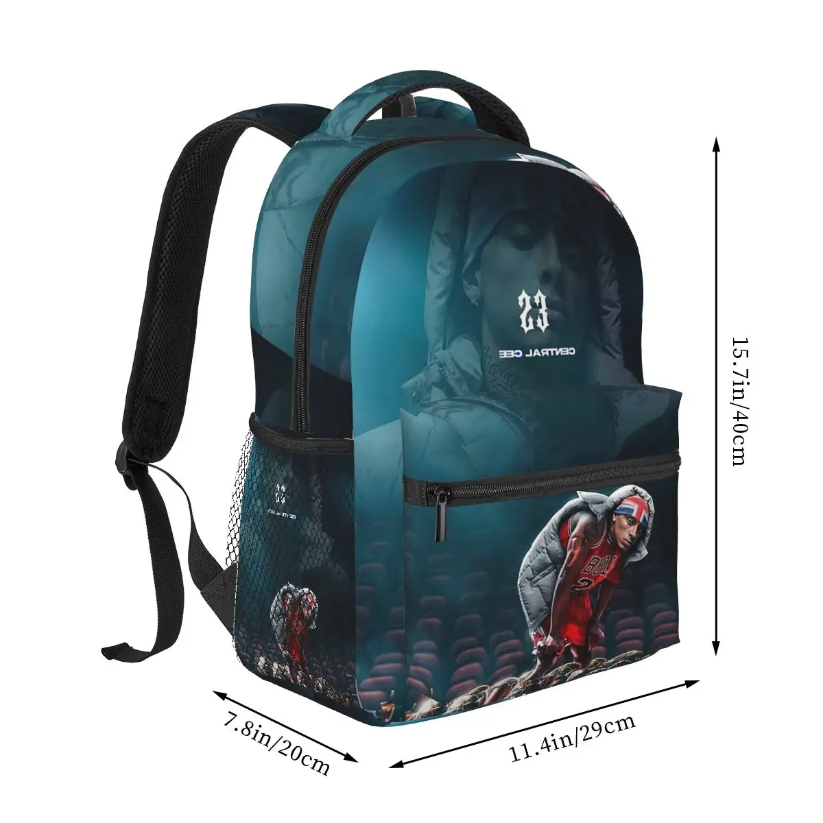 Rapper Central Cee Student Backpack School Bag Hiking Travel Daypack for Men Women Fashion Bookbag Shoulder Bags