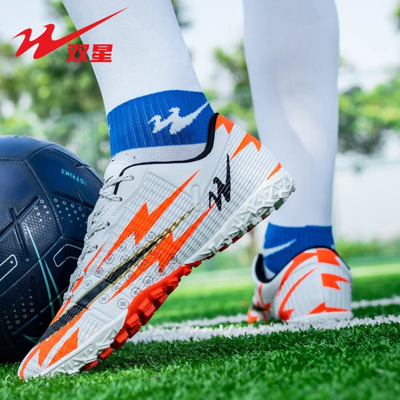 

Профессиональные футбольные бутсы для детей и взрослых, с длинными шипами TF, износостойкие, для учащихся средней школы, для игры на искусственном газоне