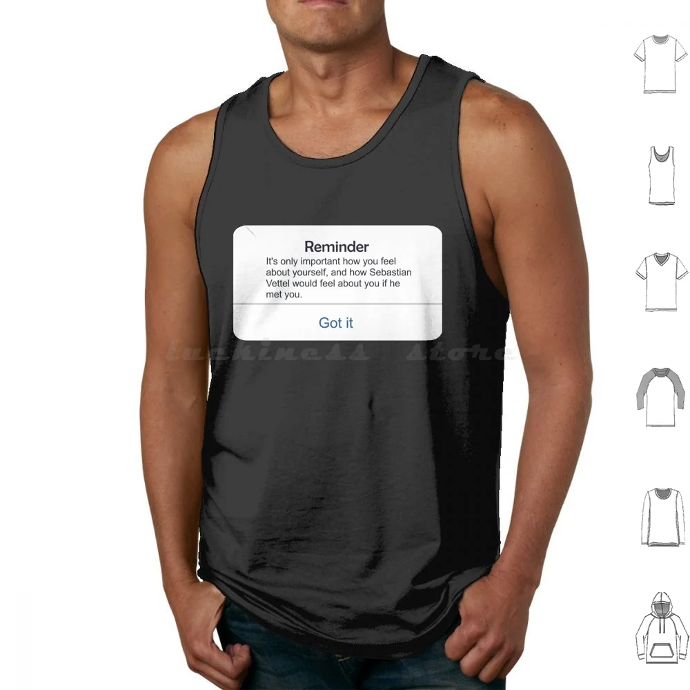 Reminder Vettel Tank Tops Print Cotton Quote Vettel Vettel