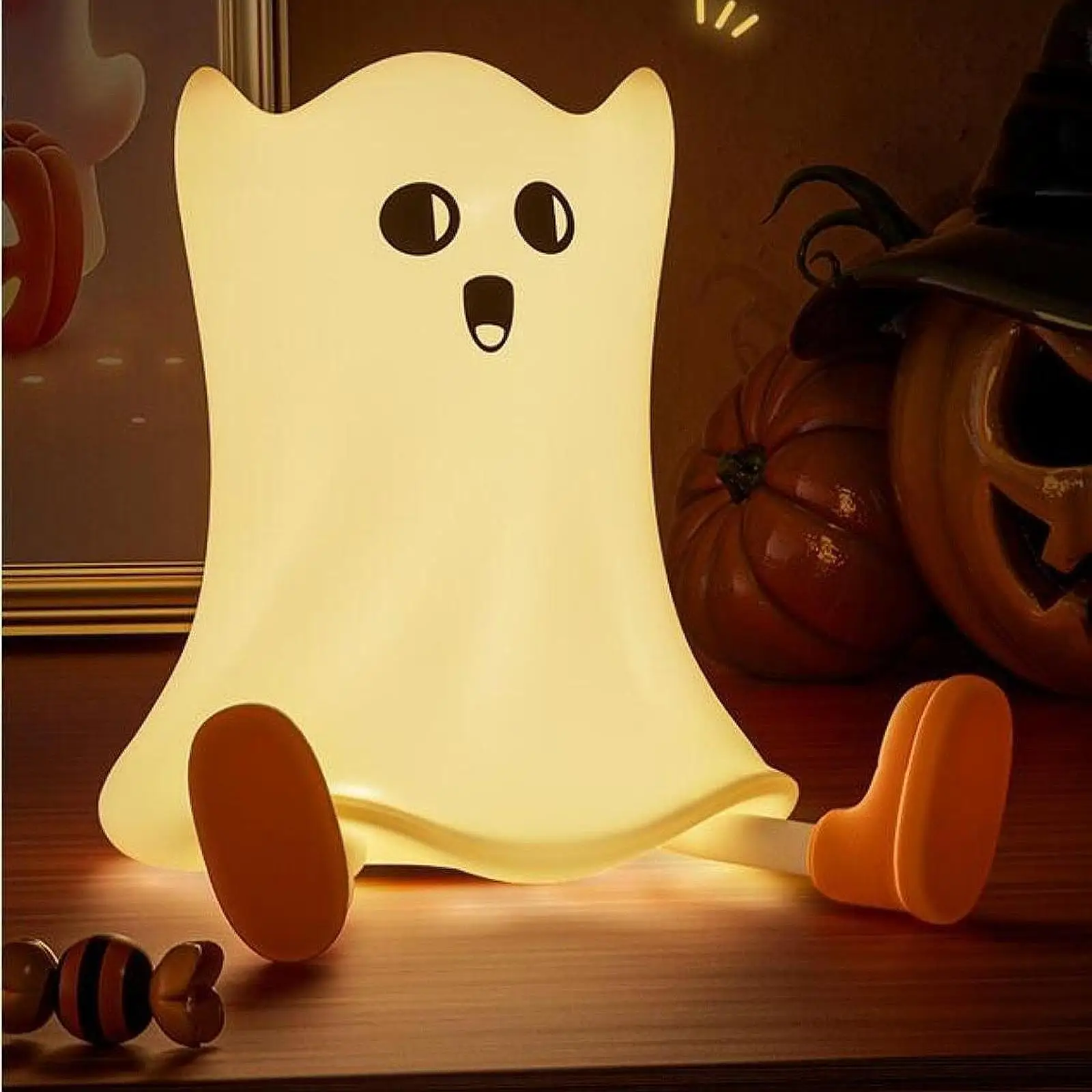 

Halloween Evil Lamp Timer Portable USB Nursery Light Night Light for Kids for Sleeping Room NightStand Boys Girls Dining Room