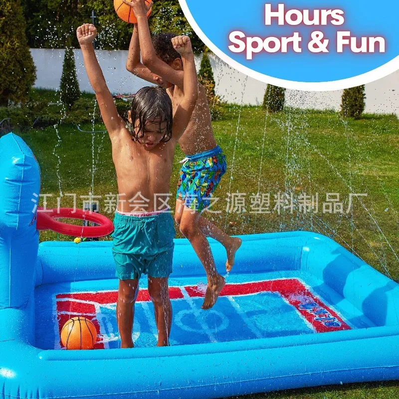 Inflatable Outdoor Entertainment Multiplayer Interactive Children's Games Water Jet Basketball Hoop Parent-Child Beach