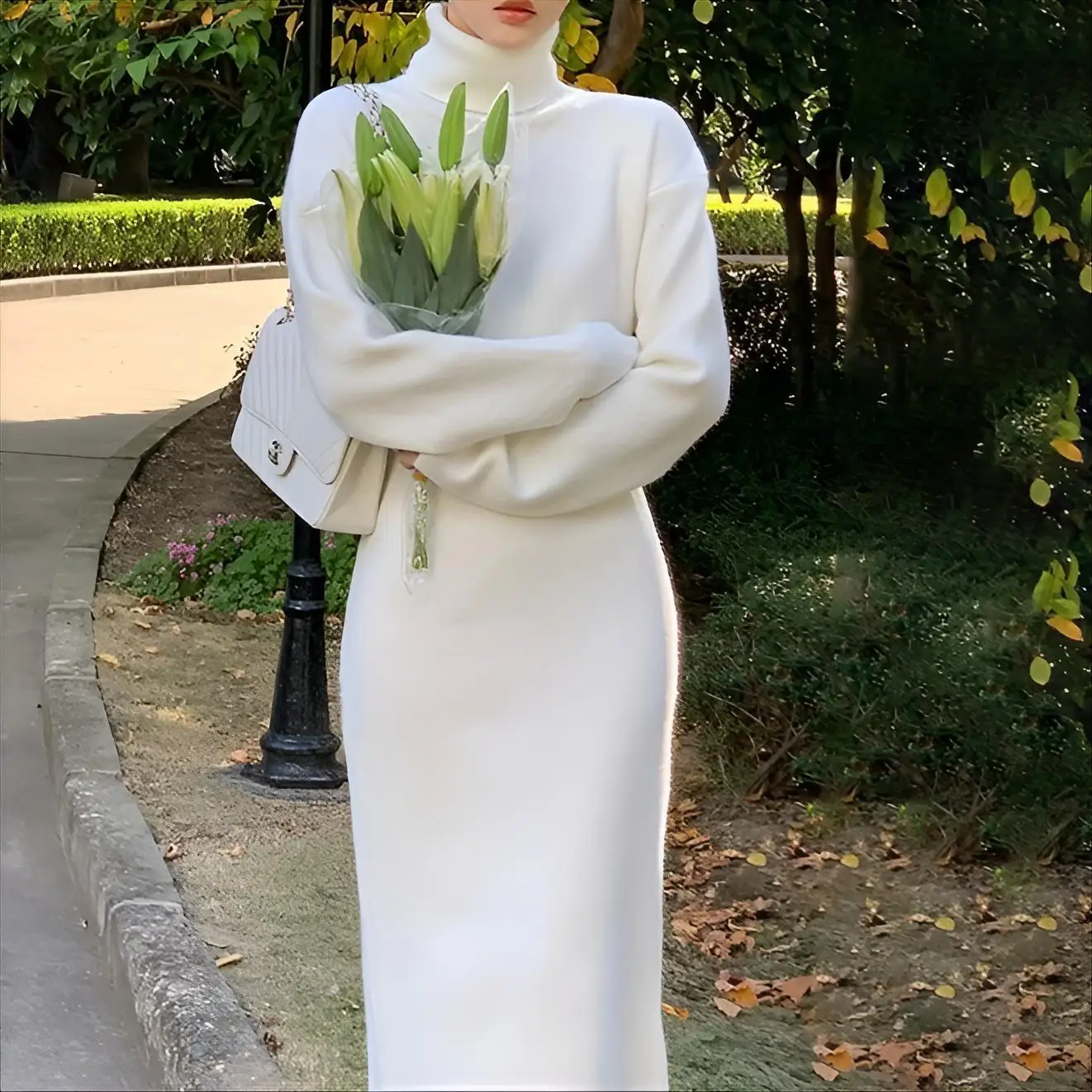 

Mid-Long Cardigans Japanese Oversized Womens Spring Spliced Fur-Collar Fuzzy Elegant Mock-Neck Wild High-Grade Trendy Streetwear