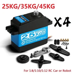 4Pcs Dsservo Waterproof Servo 25/35/45Kg High Speed Servo Metal Gear Digital Servo RC Baja Servo For 1/8 1/10 RC Cars