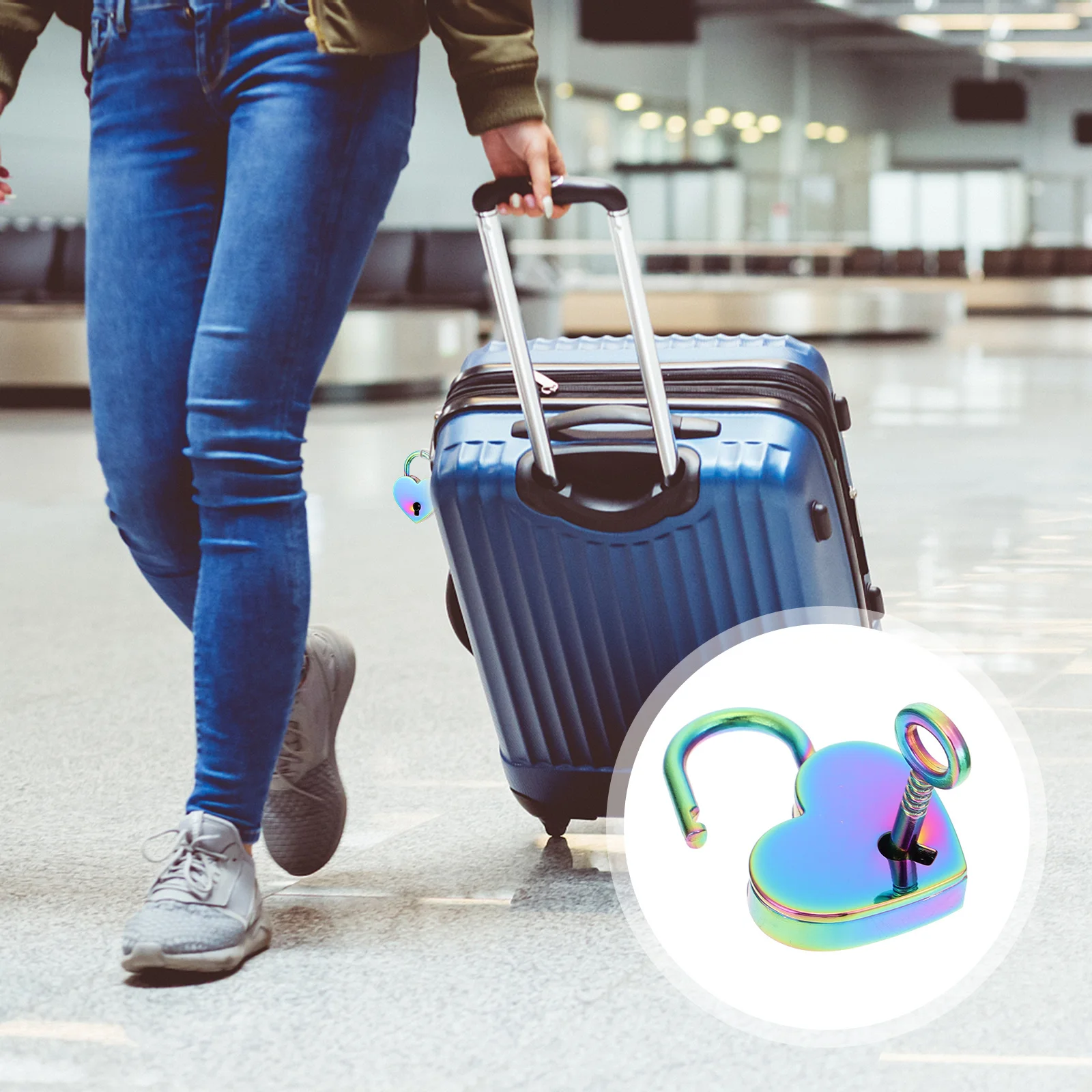 

1Set Plating Wishing Lock Lovely Heart-Shaped Anti-Fade Wear-Resistant Suitcase Drawer Decor Plating Heart-Shaped Lock