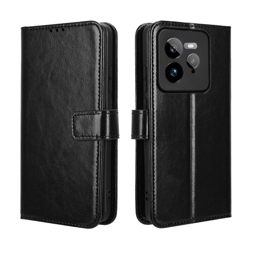 

Flip Magnetic Closure PU Leather Phone Cover For Realme GT 7 Pro 5G 6.78 inch Card Slot Wallet Fall prevention Phone Case