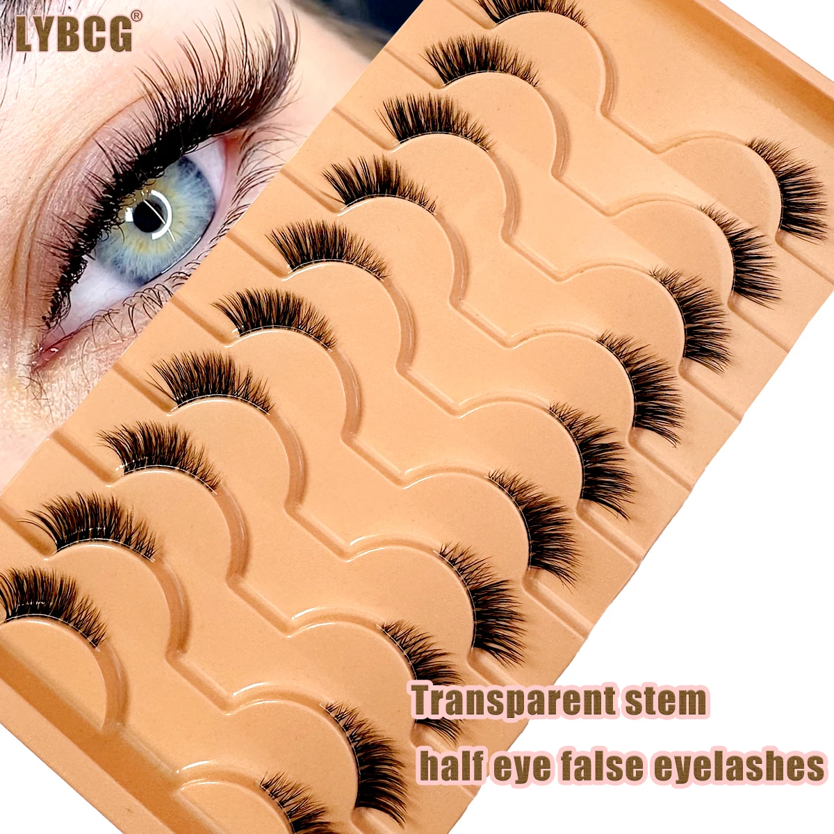 5/7/10 Half lashes Natural 3D Mink Lashes Wispy Fluffy False Eyelashes Extension Mink Eyelash Makeup Tools Faux Cils maquillaje