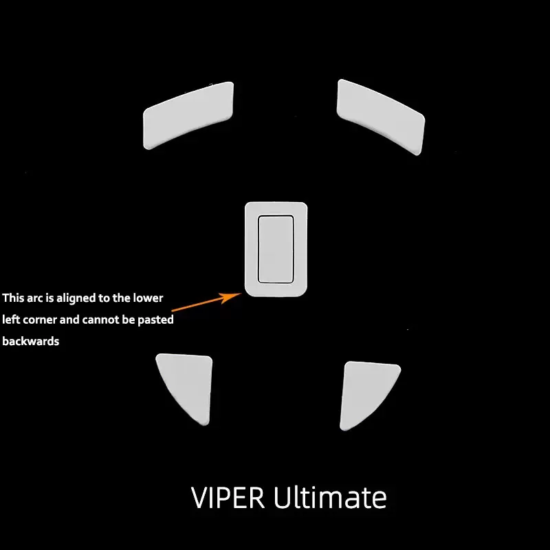 Esports Tiger Gaming Versione migliorata Mouse Pattini Piedini per mouse per Razer Viper/mini/Ultimate/Basilisk Ultimate MAMBA elite