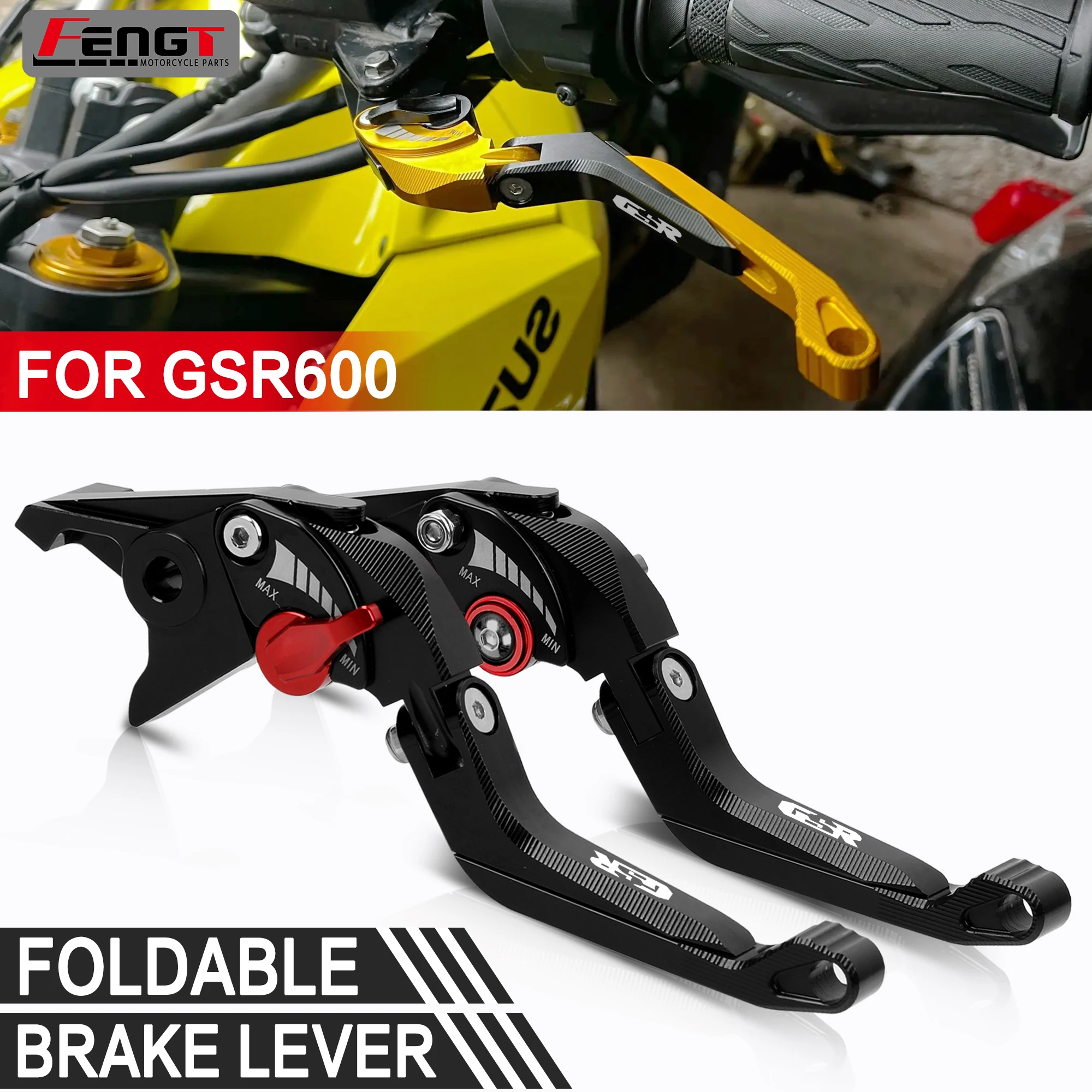 

For Suzuki GSR600 2006-2011 / GSR700 2011-2020 Motorcycle GSR 600 700 Adjustable Folding CNC Aluminum New 5D Brake Clutch Lever