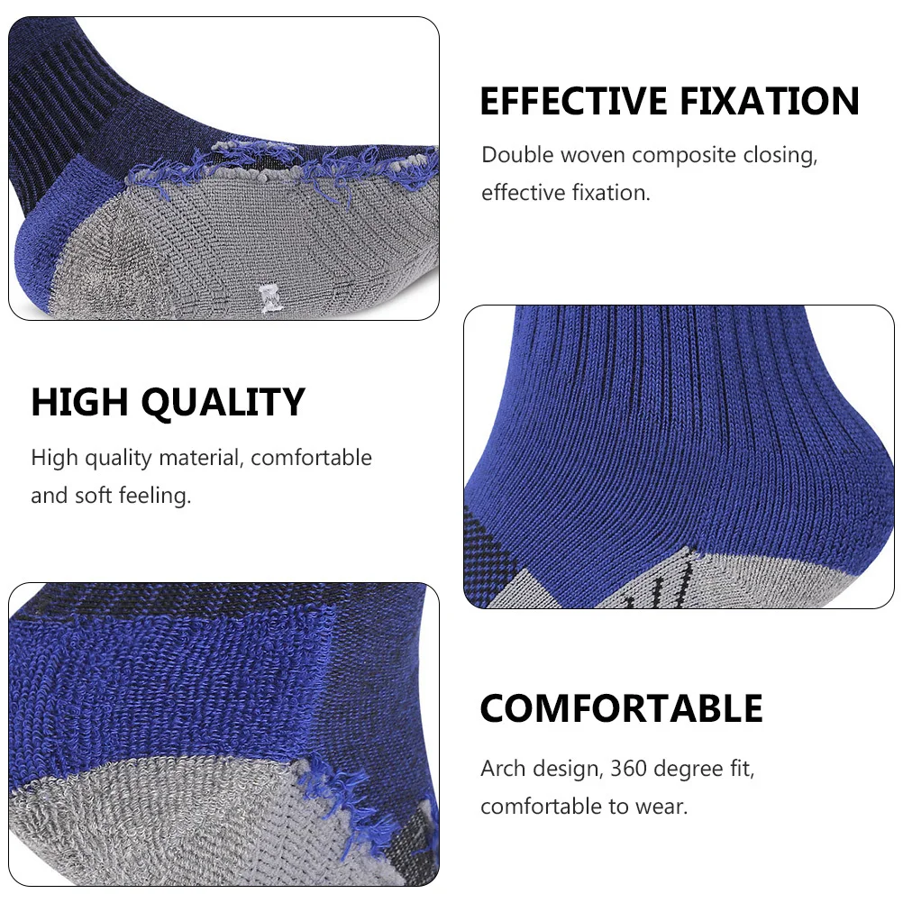 

1 пара теплых носков, утолщенные нескользящие хлопковые дышащие носки с 3D каблуком, двойные тканые спортивные зимние уличные беговые носки