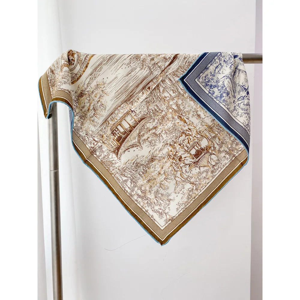 

Winter Double-Faced Scarf Silk Wool Blend Scarfs Women Luxury Herms Rolled Shawls Square Bandanas Handkerchief 65CM 65CM