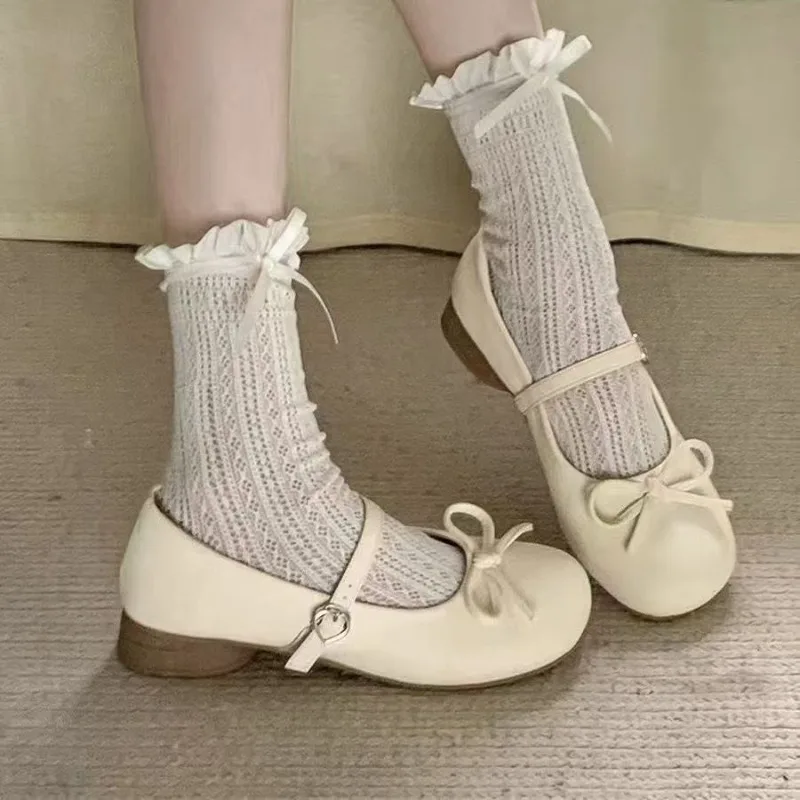 New women's loafers: bow accent, round toe, vintage mary janes - versatile & chic