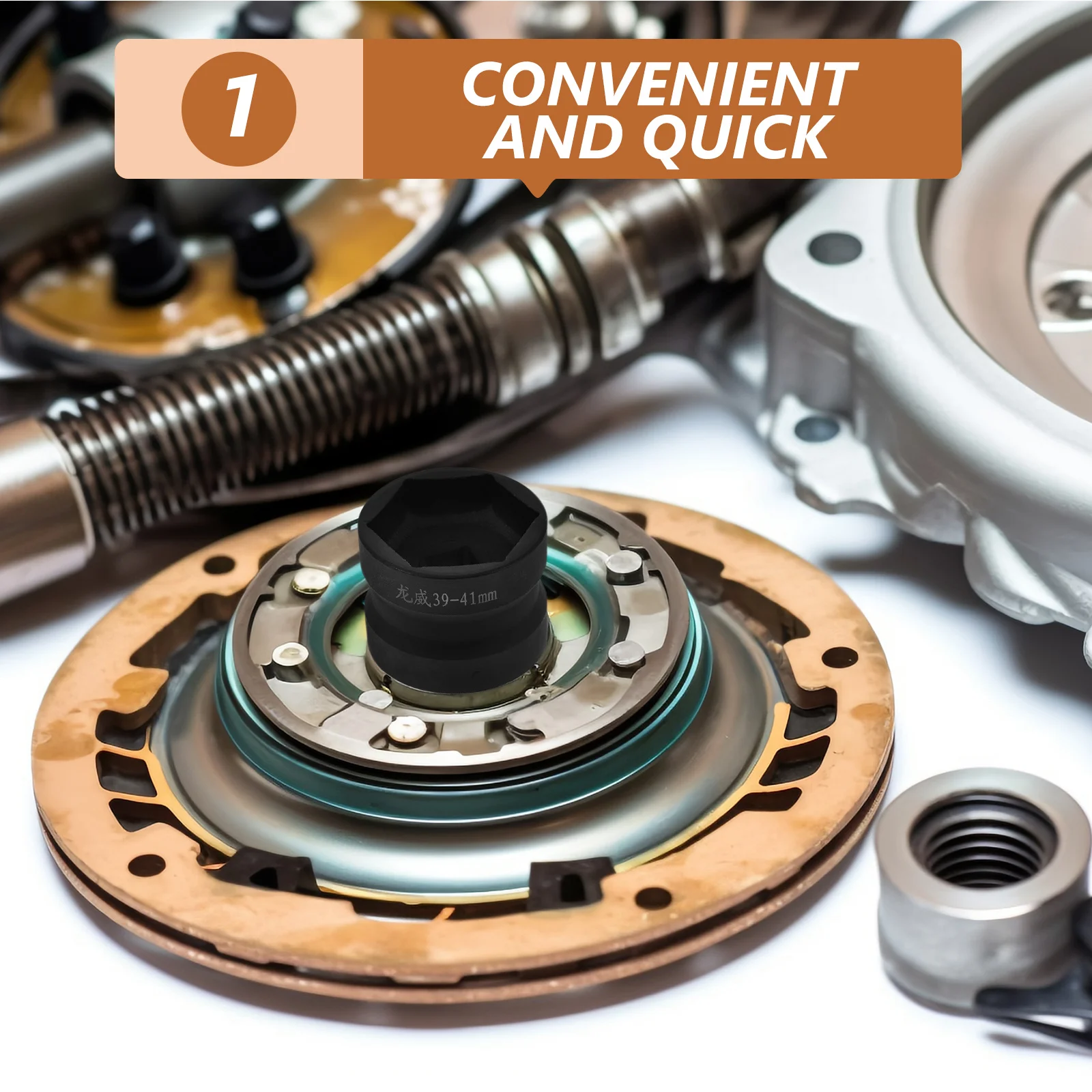 

Impact Socket Set Motorcycle Repair Multi-Function Heavy-Duty Impact Wrench Sleeve Socket for Automotive Electric