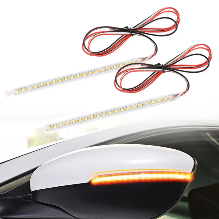 

2PCS Car Auto Light Source Turn Signals Car Rearview Mirror Indicator Lamp Car DRL Streamer Strip Flowing Turn Signal Lamp LED