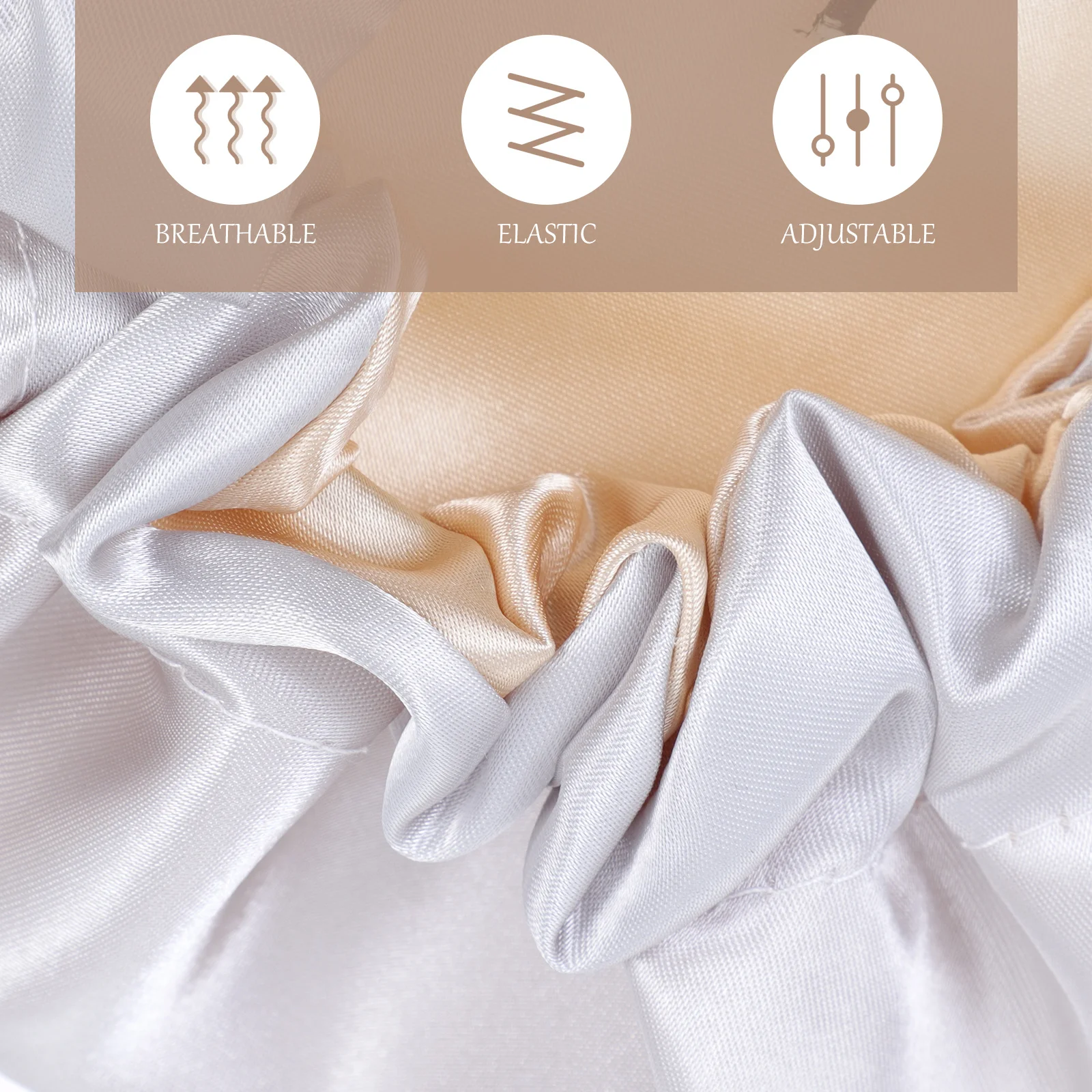 

Kids Satin Sleeping Hat Waterproof Double-Layer Children Shower Hair Protector Cap Kids Sleeping Hat Satin