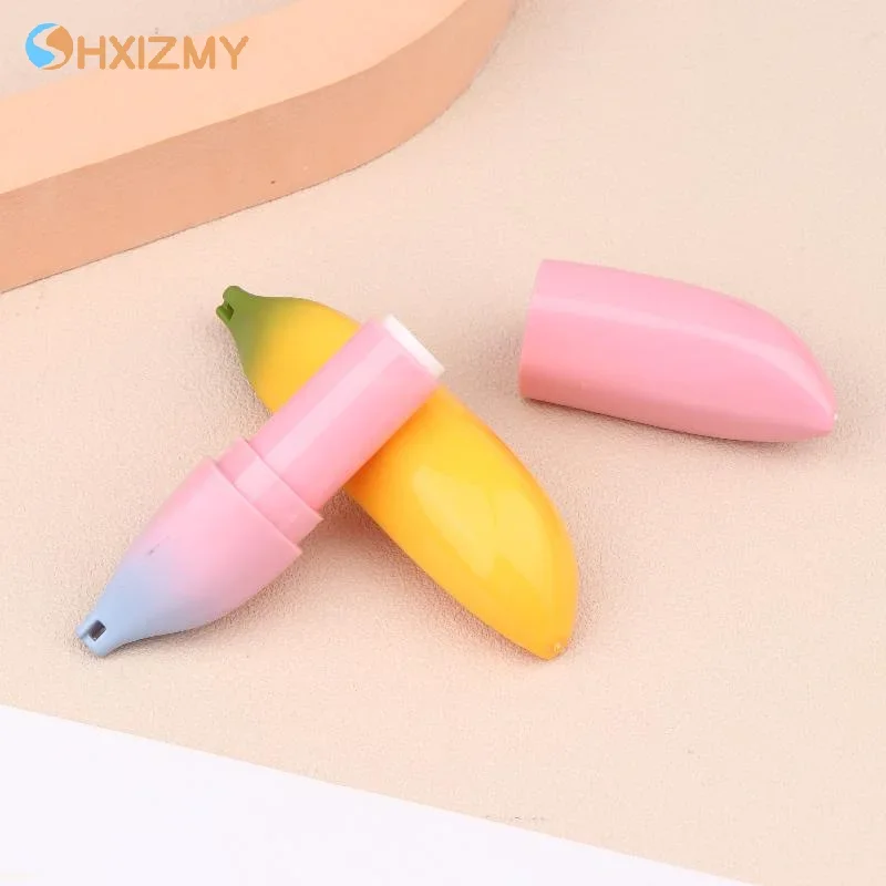 Contenedor de embalaje de cosméticos elegante, botella vacía para lápiz labial, tubo de bálsamo labial de 12,1mm, herramienta de maquillaje con forma de plátano, 1 Uds.