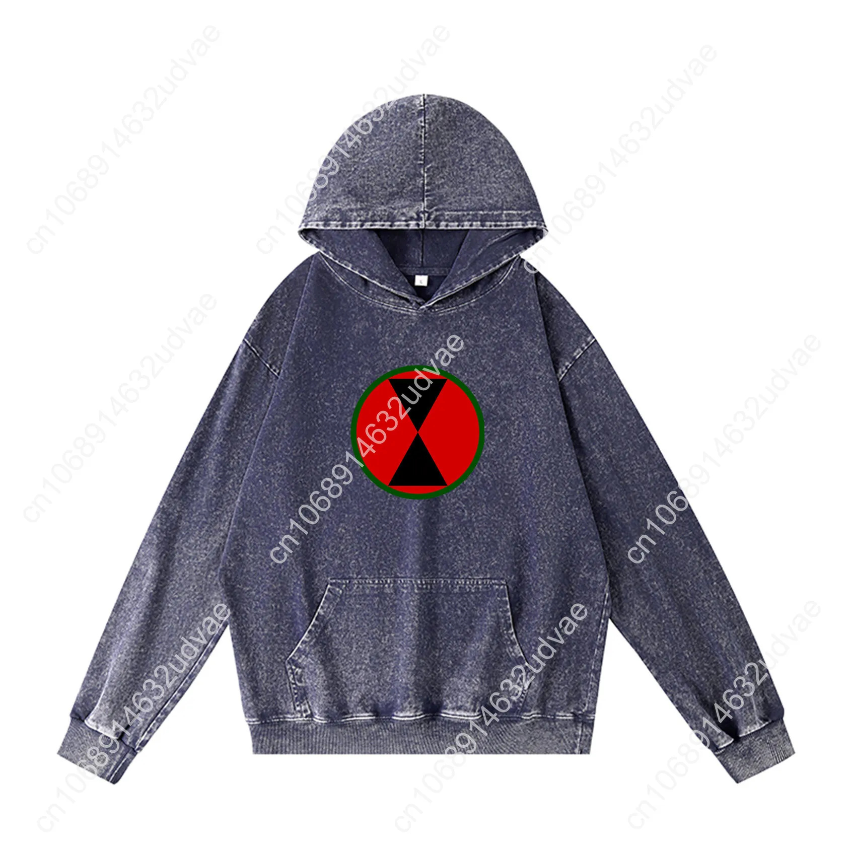 Толстовки с капюшоном 7-й пехотной дивизии в стиле ретро, толстовка с капюшоном для мужчин и женщин, подростковый винтажный пуловер, толстовка с топами по индивидуальному заказу