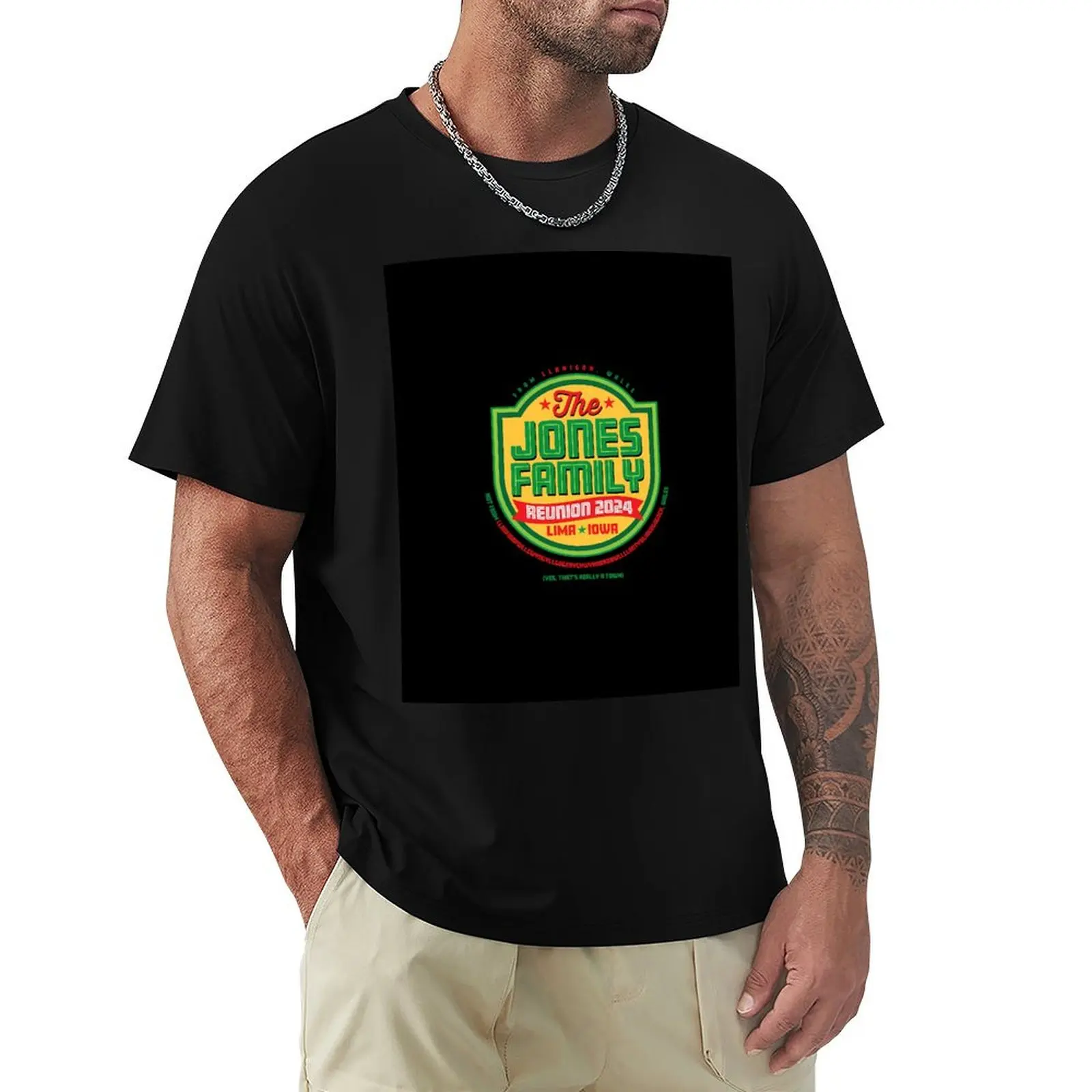 Jones Reunion 2024 At Lima Iowa T-Shirt Everyday Wear Basic Short Sleeve Top