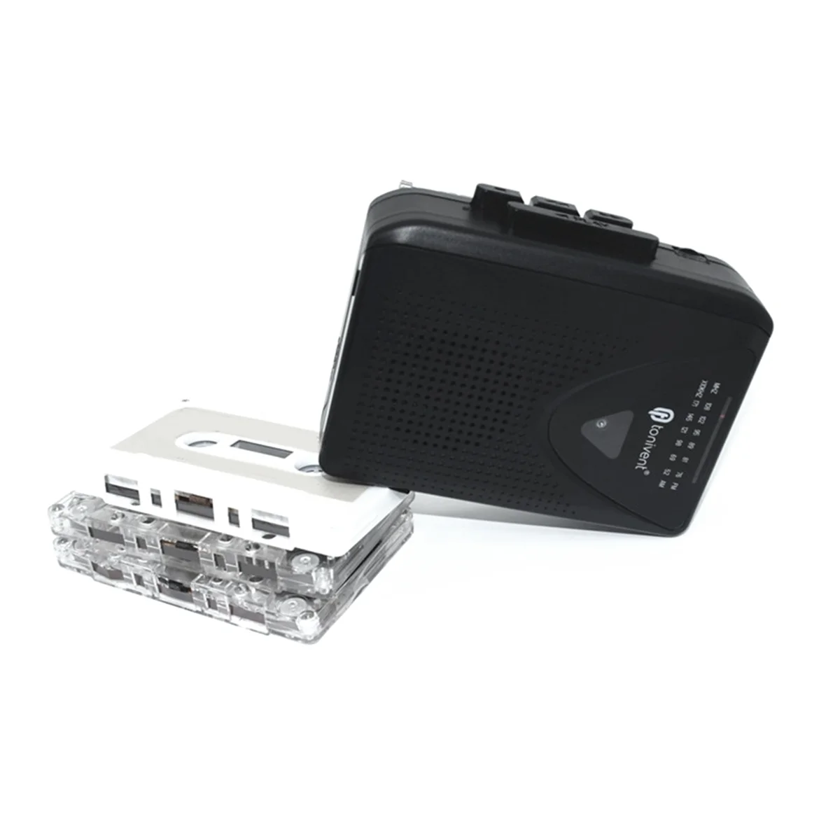 AT42 Portable Cassette Player AM/FM Radio Dual Power Options and Strong Signal Reception Ideal for Music and News Enthusiasts