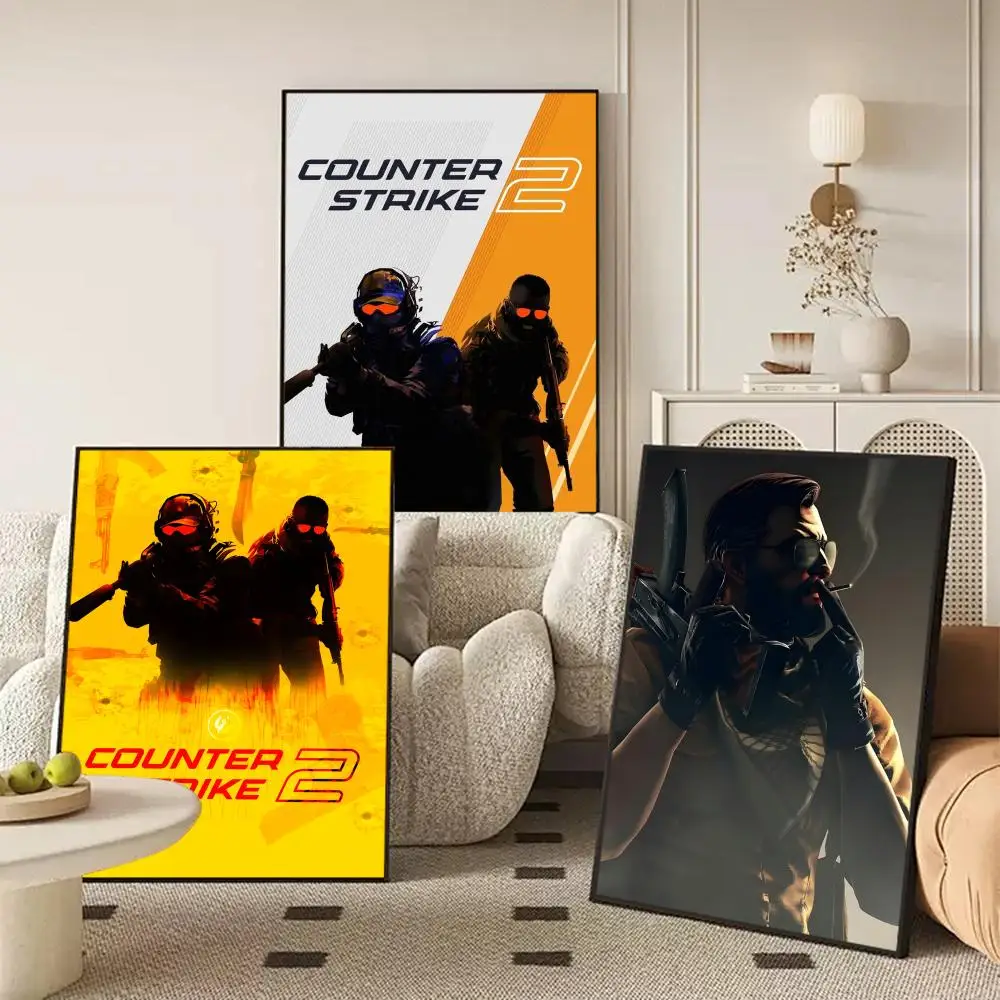 ملصق Hot Game C-Counter-Strike CS2 ملصق مثالي ذاتي اللصق فني جداري مصمم لمساحات تناول الطعام في المكاتب المنزلية