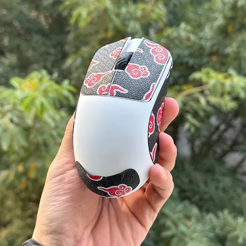 Imagen 2 del producto 1 Juego de pegatinas antideslizantes ultrafraglide para ratón SCYROX V6, cinta antisudor antideslizante, textura de lagarto de copo de nieve ultrafino de 0,25mm