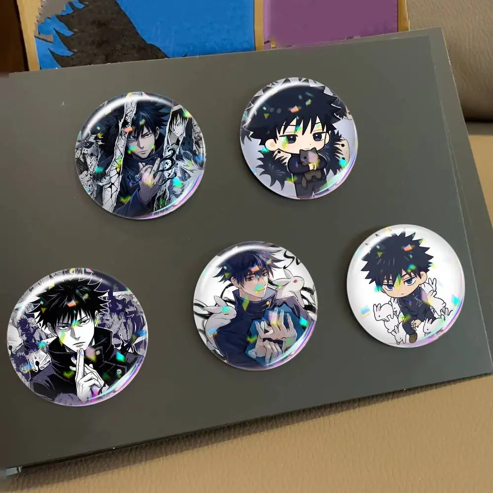 Fushiguro Megumi   Laser Badge Creative Pins Brooch for Bag Clothes Hat Decor Gifts Fans Collect