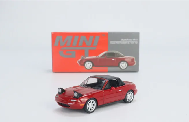 MINI GT 1:64 Mazda Miata MX-5 NA #407 Simulation alloy car model gift ornaments