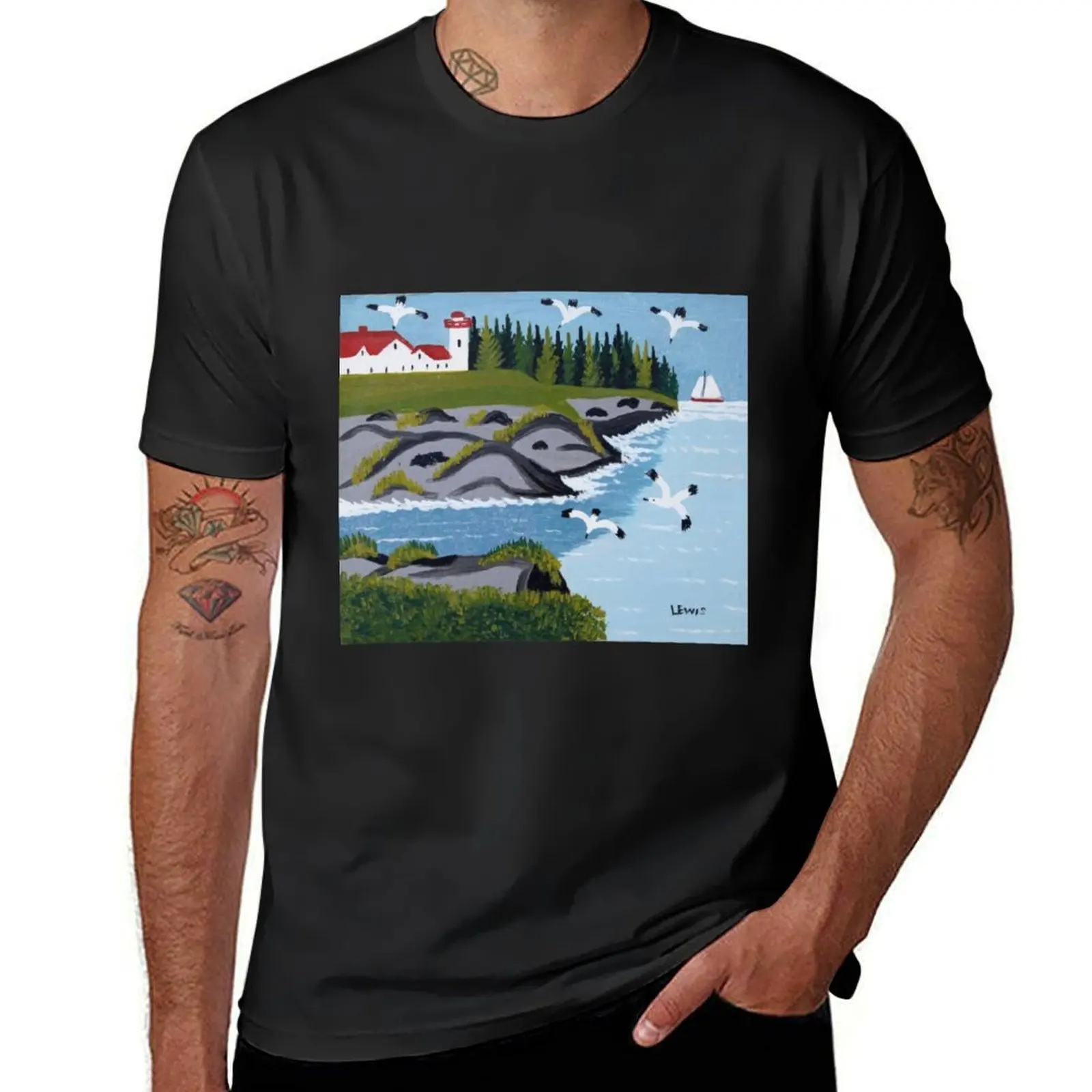 Maud Lewis T-Shirt sublime Aesthetic clothing mens workout shirts