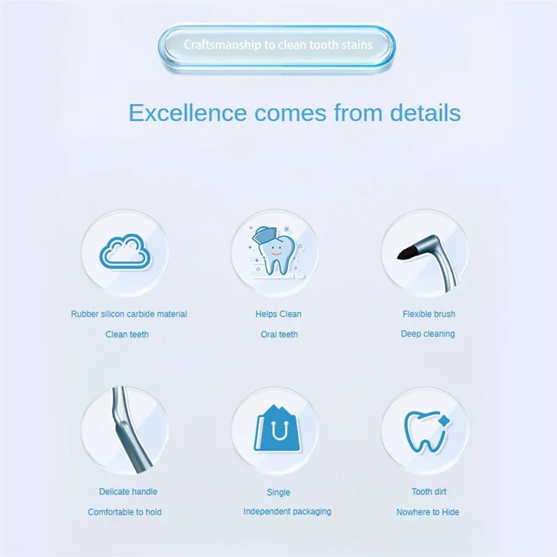 1/3/5PCS Orthodontic Interdental Brush Toothbrush Stain Eraser Sponge Remove Tartar/Tea/Smoke Stains Oral Care Tools Tooth Stain