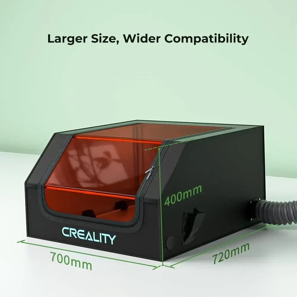 Creality Laser Engraver Protective Cover Fireproof Dustproof Eye & Laser Cutter Protective with Fan Pipe for Most Laser Engraver