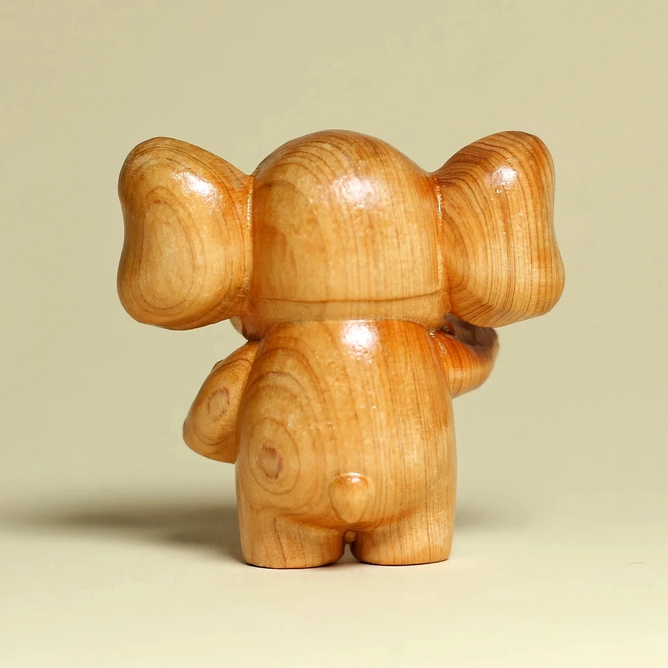 Handcrafted Wooden Elephant Figurine - Versatile Indoor/Outdoor Decor for Christmas, Diwali, New Year & Prosperity Celebrations view 4