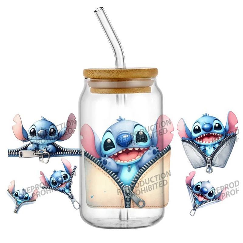 Funko Cartoon-Hässchen Neues Design 16oz UV DTF Becherummantelung Libbey Glasbecher Transferaufkleber Wasserdicht Permanent Haftend