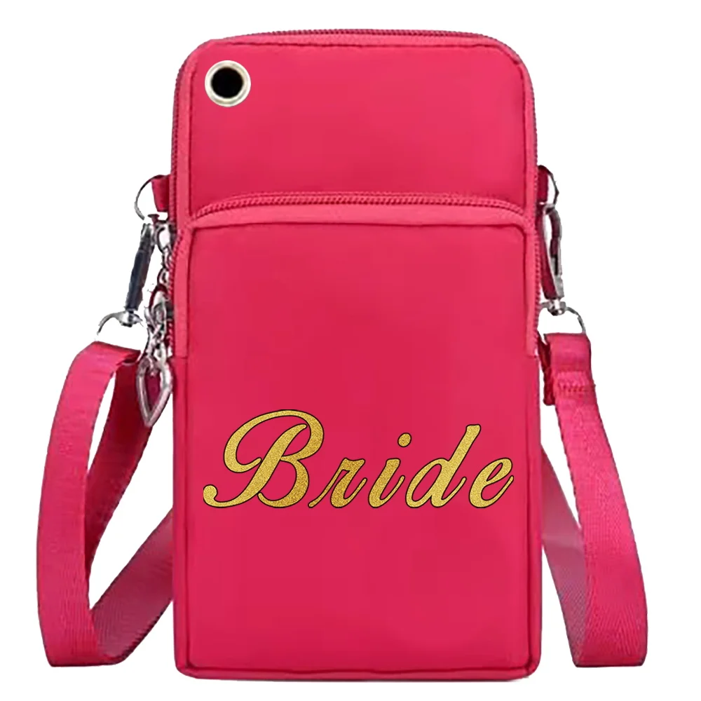 Mobile Phone Bag Wallets Women Crossbody Bags Clutch Wrist Pack Bride Print Organizer for Apple/Huawei/Samsung Cell Phone Packet