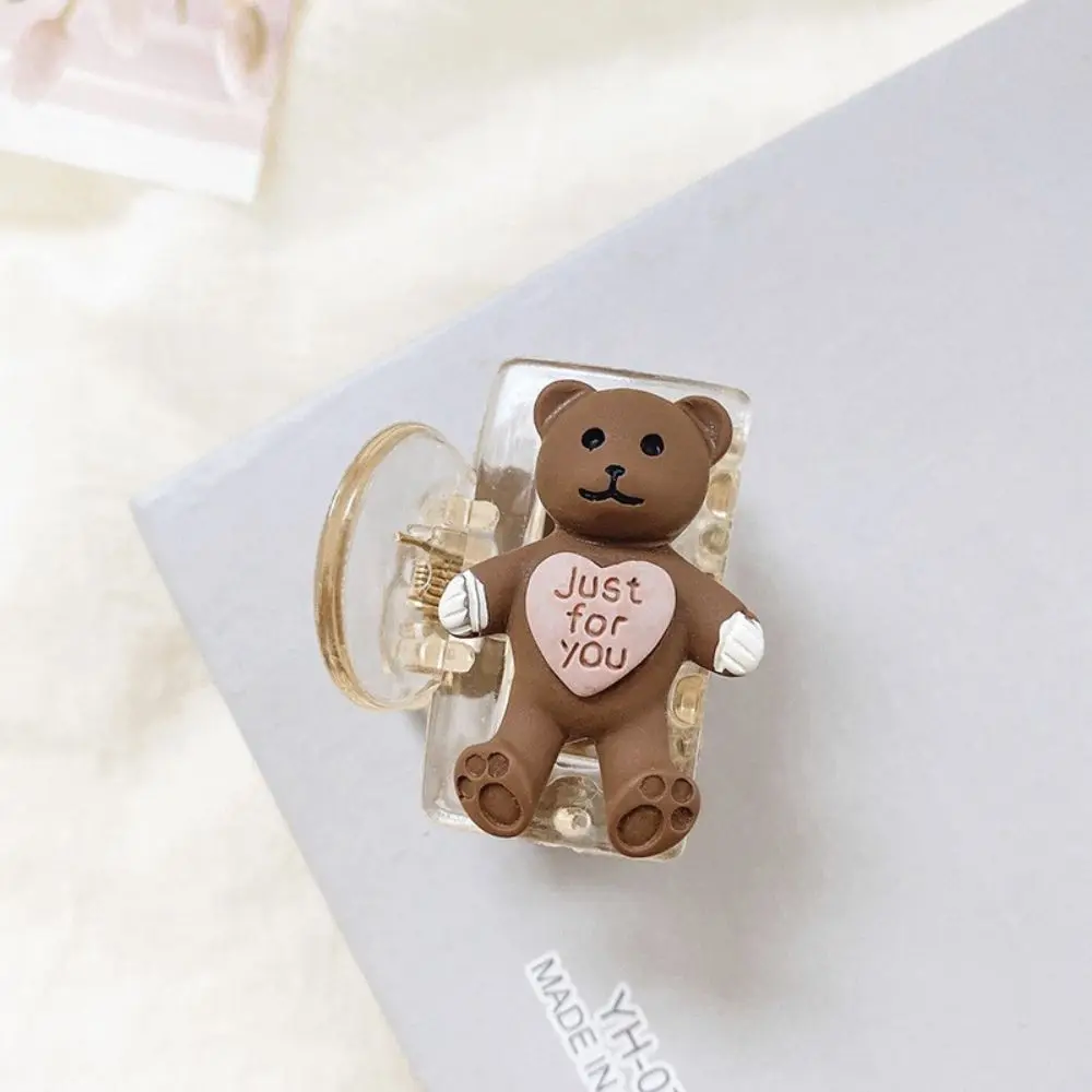 Headwear Flower MIni Hairpin Bear Solid Color Small Hair Claw High Ponytail Fixed Clip Korean Style Hair Clip Girls Hairpin