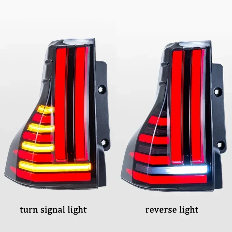 Samochodowe tylne światła LED do Toyota Prado Off-road Vehicle 2010 - 2023 Auto Tylna lampa do jazdy tyłem Hamulec Kierunkowskaz cofania Samochodowe tylne światło