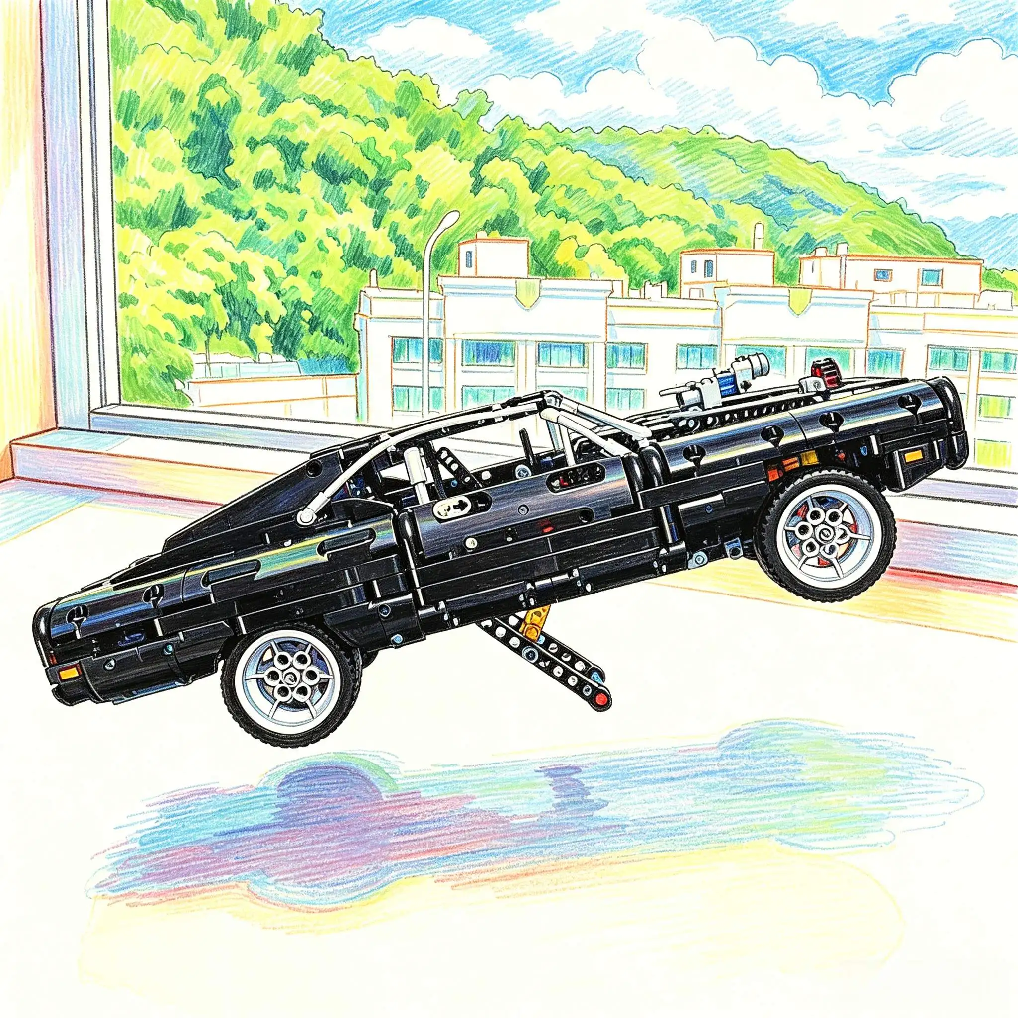 

Racing movie series American speed racing car building block model ornament decoration holiday gift