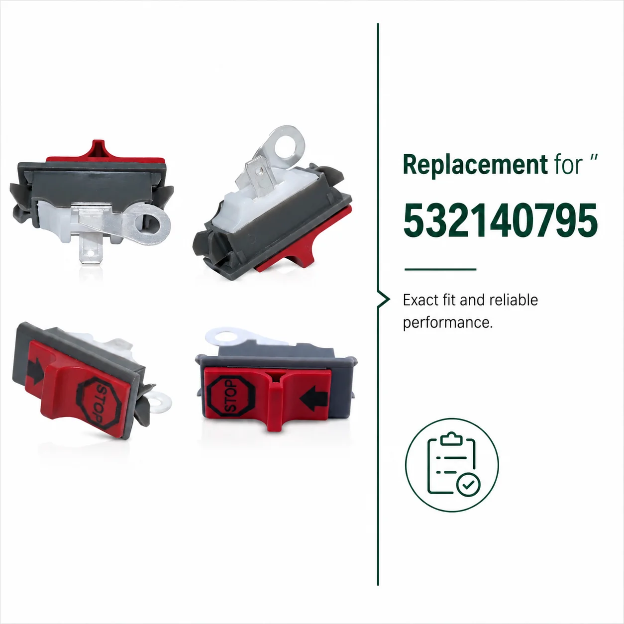 2Pcs Kill Stop Switch Replacement Parts For Husqvarna 136 137 141 142 36 41 50 51 55 268 272 281 288 254 257 394 395 Chainsaw
