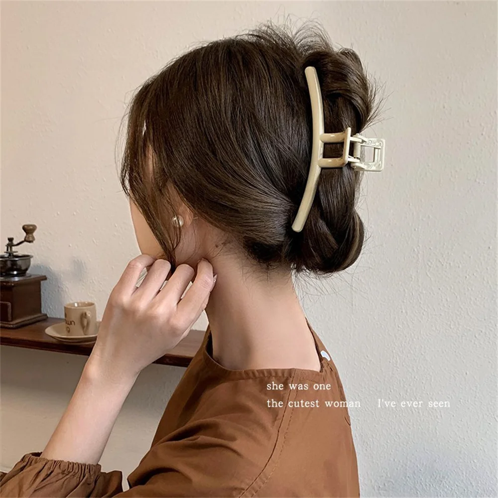 Shark Clip Durable Material Chic Summer Trendy Hair Accessories Bobby Pin Grip Fashion Forward Elegant Grip Simple Design Smooth