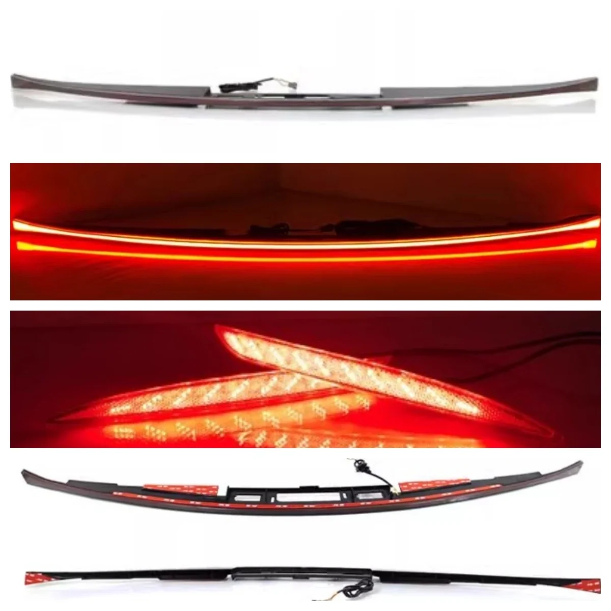 Body Kit Rear Through Lamp for Tesla Model 3/Y Convert Led Center High Mounted Stop Lamp Rear Bumper Light Car Accessories