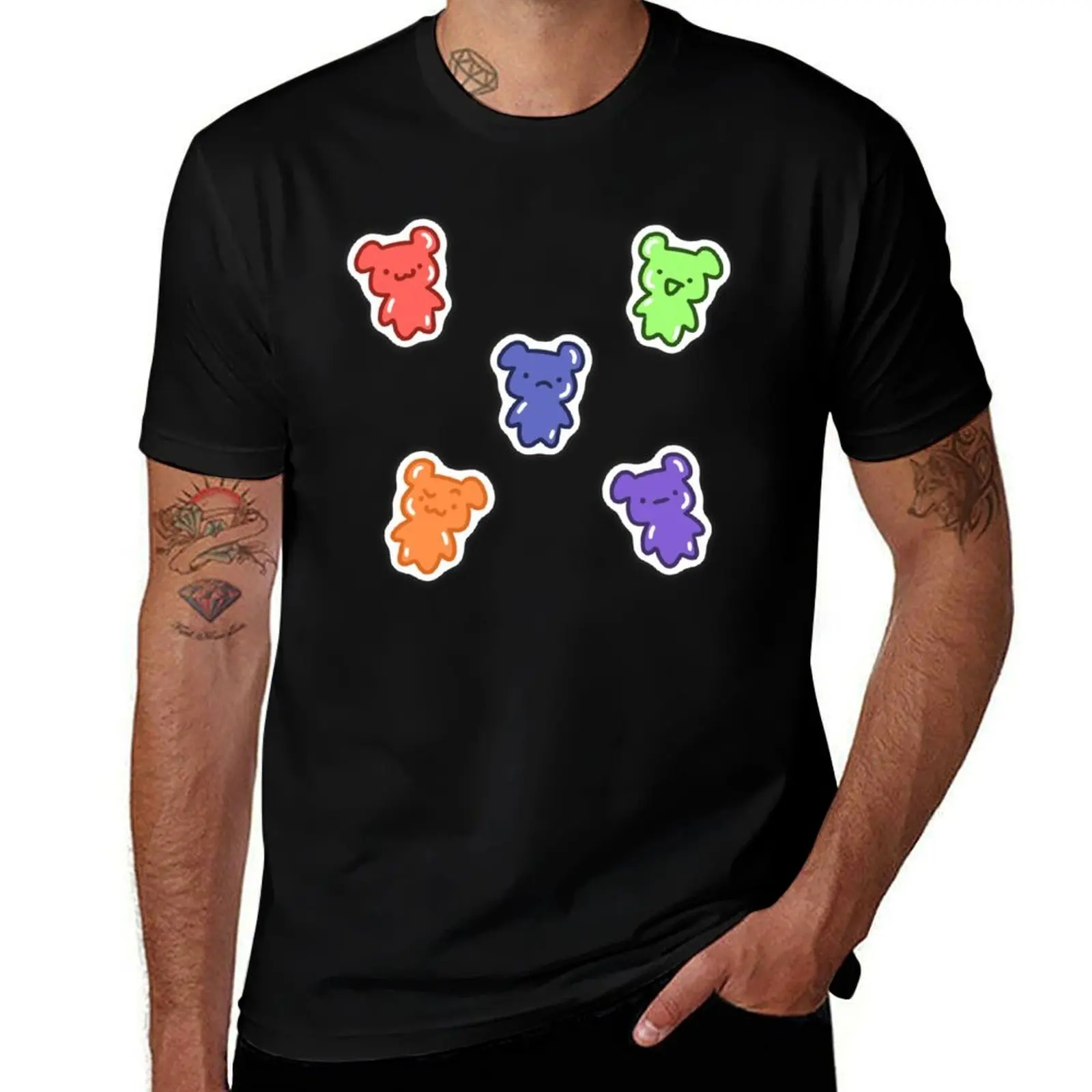 

Gummy Bears T-Shirt kawaii clothes funny costumes street wear essential t shirt mens vintage t shirts