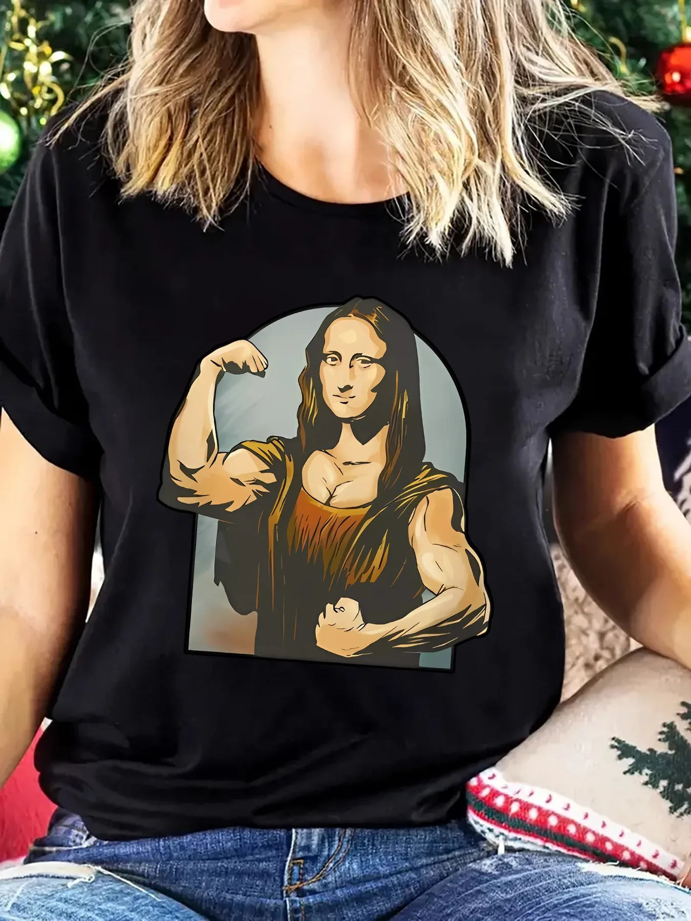 

Fitness Famous Painting Graphic Printing Summer Autumn Winter Pure Cotton Men's and Women's T-shirts Short Sleeves Luxury