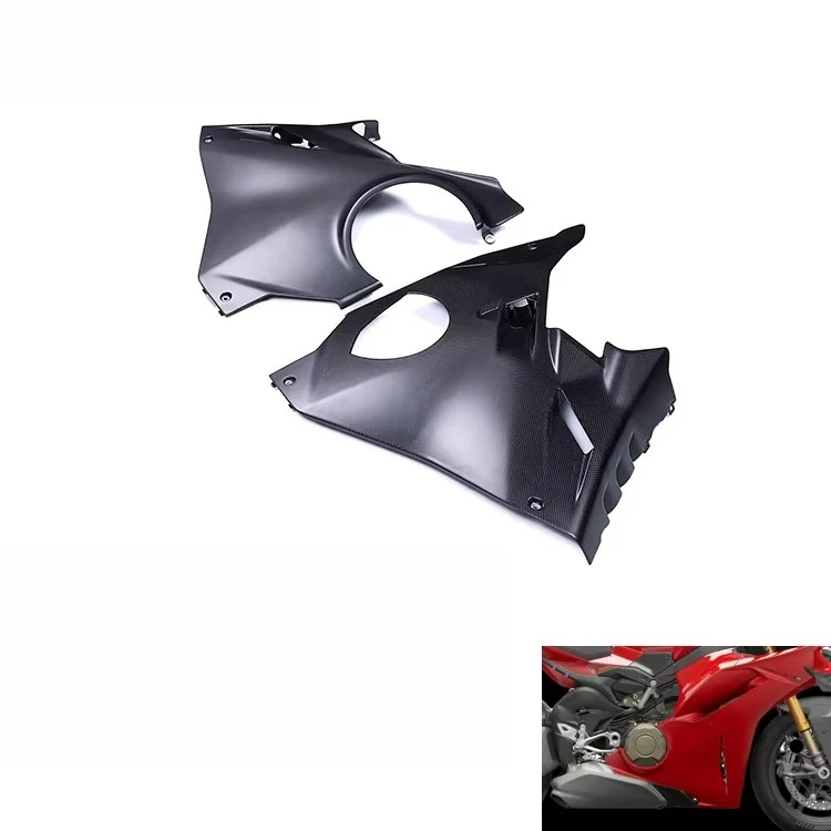 

AKOSO New Arrival 100% 3K Full Dry Carbon Fiber Motorcycle Front Large Side Panel Fairings for Ducati Panigale V4 V4S 2025