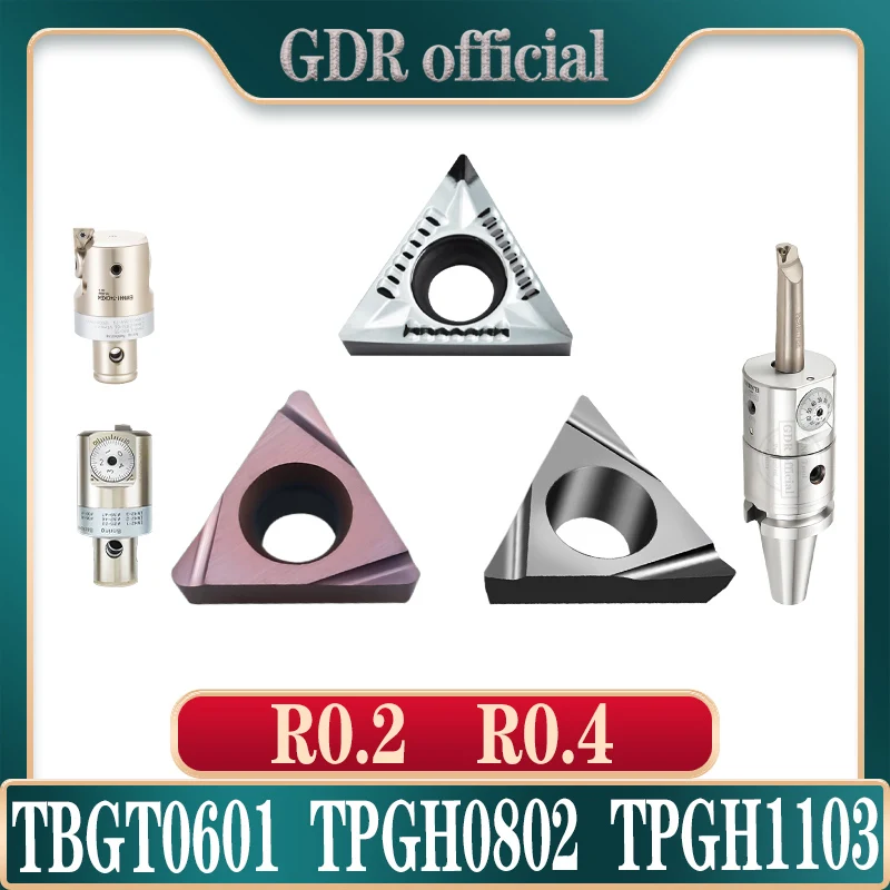 TCGT-Inserts en carbure de métal de tournage en aluminium, TGH0602, TPGH0902, TCGT1102, TPGH1103, TPGH0802, TPGH, TBighTEWN, NBJ16